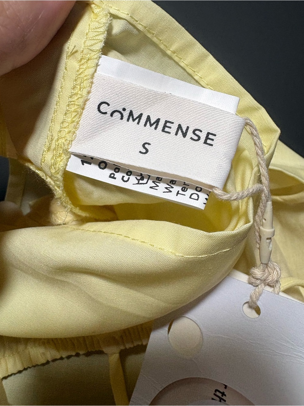 COMMENSE Yellow Tie-Shoulder Crop Top - Picture 7 of 8